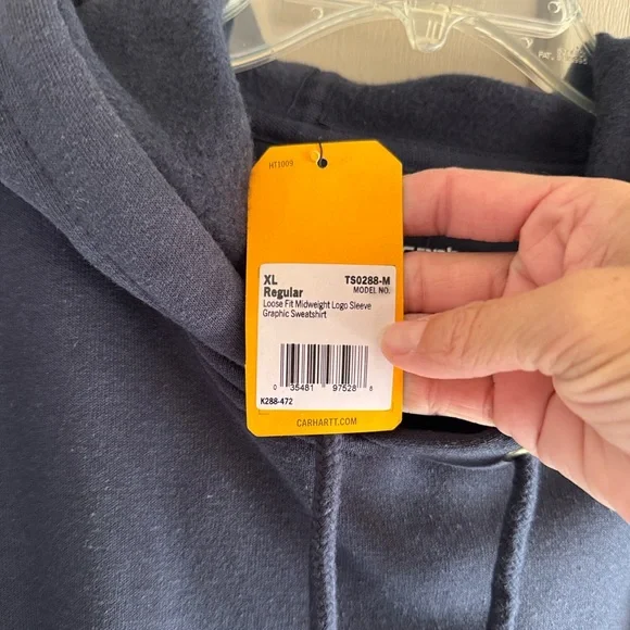 Carhartt Iconic K288 Logo Navy Blue Hoodie size XL - Picture 4 of 4